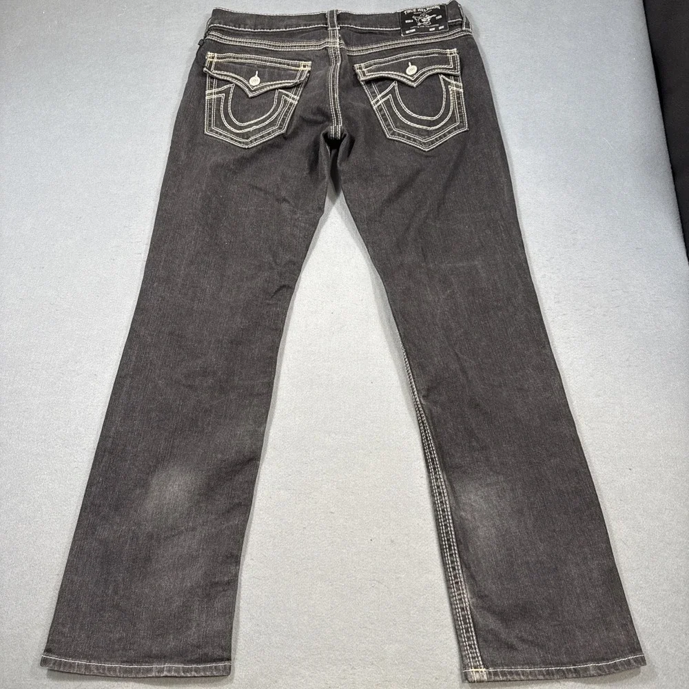 NWT TRUE RELIGION RICKY SN FLAP MENS 34x32 NWT CHLK GREY STYLE 108826